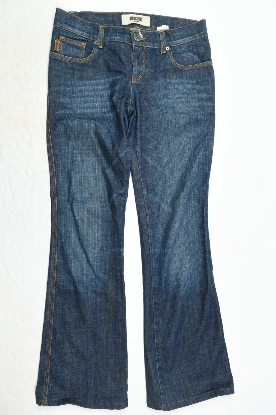 MOSCHINO Bootcut Jeans Womens 29 Blue Low Rise Slim Fit Denim